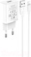 Миниатюра изображения товара Зарядное устройство сетевое Borofone BA52A 1xUSB-А 2.1А + кабель AM-8pin Lightning (1м, белый)