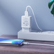 Миниатюра изображения товара Зарядное устройство сетевое Borofone BA52A 1xUSB-А 2.1А + кабель AM-8pin Lightning (1м, белый)
