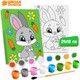 Миниатюра изображения товара Картина по номерам Школа талантов Зайка с морковками / 9071312