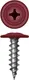 Миниатюра изображения товара Саморез Admiral МЦП Острый 4.2x16мм RAL 3005 (500шт, красное вино)
