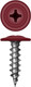 Миниатюра изображения товара Саморез Admiral МЦП Острый 4.2x25мм RAL 3005 (500шт, красное вино)