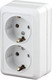 Миниатюра изображения товара Розетка INTRO Quadro 2-204-01 / Б0053800 (белый)