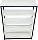 Миниатюра изображения товара Стеллаж Millwood Лофт CH-5 80x30x110 (дуб белый Craft/металл черный)