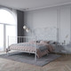 Миниатюра изображения товара Полуторная кровать Князев Мебель Венера ВН.140.200.Б (белый муар)