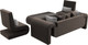 Миниатюра изображения товара Комплект мягкой мебели Лига Диванов Волна набор 2 (велюр коричневый)