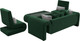 Миниатюра изображения товара Комплект мягкой мебели Лига Диванов Волна набор 2 (велюр зеленый)