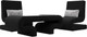 Миниатюра изображения товара Комплект мягкой мебели Лига Диванов Волна набор 3 (микровельвет черный)