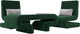 Миниатюра изображения товара Комплект мягкой мебели Лига Диванов Волна набор 3 (велюр зеленый)