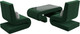 Миниатюра изображения товара Комплект мягкой мебели Лига Диванов Волна набор 3 (велюр зеленый)