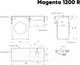 Миниатюра изображения товара Умывальник Paola Magenta 1200 R