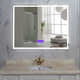 Миниатюра изображения товара Зеркало Пекам Greta 100x80 / greta-100x80MP (с подсветкой, с многофункциональной панелью, подогрев)