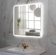 Миниатюра изображения товара Зеркало Пекам Marta 60x60 / marta-60x60B (с подсветкой и бесконтактным сенсором)