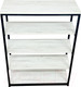 Миниатюра изображения товара Стеллаж Millwood Лофт CH-5 90x30x110 (дуб белый Craft/металл черный)