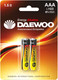 Миниатюра изображения товара Комплект батареек Daewoo LR03 BL-2 Energy Alkaline (2шт)