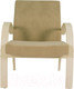 Миниатюра изображения товара Кресло мягкое Мебелик Денди шпон (ультра санд/дуб шампань)