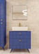 Миниатюра изображения товара Тумба под умывальник LEVEL Олимпия 56 Four с двумя ящиками подвесная (синий матовый)
