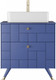 Миниатюра изображения товара Тумба под умывальник LEVEL Олимпия 56 Four с двумя ящиками подвесная (синий матовый)