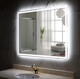 Миниатюра изображения товара Зеркало Пекам Greta 110x80 / greta-110x80scl (с подсветкой, с сенсором на прикосновение, часами)