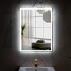 Миниатюра изображения товара Зеркало Пекам Greta 80x140 / greta-80x140spcl (с подсветкой, с сенсором на прикосновение, подогрев, часы)