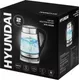 Миниатюра изображения товара Электрочайник Hyundai HYK-G3026 (серебристый/черный)