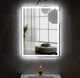 Миниатюра изображения товара Зеркало Пекам Greta 80x110 / greta-80x110dpcl (с подсветкой, с сенсором на взмах руки, подогрев, часы)