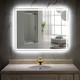 Миниатюра изображения товара Зеркало Пекам Greta 140x80 / greta-140x80s (с подсветкой, с сенсором на прикосновение)
