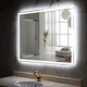 Миниатюра изображения товара Зеркало Пекам Greta 110x80 / greta-110x80dcl (с подсветкой, с сенсором на взмах руки, часами)