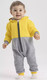 Миниатюра изображения товара Комбинезон для малышей Топотушки Капитошка / 161-68 (серый/желтый)
