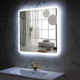 Миниатюра изображения товара Зеркало Пекам Marta 80x80 / marta-80x80B (с подсветкой,с бесконтактным сенсором)