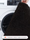 Миниатюра изображения товара Набор ковриков для ванной и туалета Home One Shaggy U-shape / 410408 (50х80/50х60, черный)