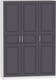 Миниатюра изображения товара Шкаф Интермебель Марсель-3 / МР 01-03-B3 (графит софт)