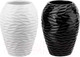 Миниатюра изображения товара Набор ваз Elan Gallery Листья Ивы / 350119-2 (2шт, пломбир/черный)