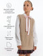 Миниатюра изображения товара Жилет детский Amarobaby Knit Long / AB-OD21-KNITL10/03-128 (бежевый, р. 128)
