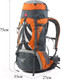 Миниатюра изображения товара Рюкзак туристический Naturehike NH70B070-B / 6927595709016 (оранжевый)