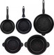 Миниатюра изображения товара Набор кухонной посуды Elan Gallery Гармония вкуса / 120110+5 (9пр, черный мрамор)