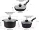 Миниатюра изображения товара Набор кухонной посуды Elan Gallery Гармония вкуса / 120110+5 (9пр, черный мрамор)