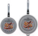 Миниатюра изображения товара Набор сковородок Elan Gallery Гармония вкуса +крышки / 120591+2 (4пр, серый мрамор)