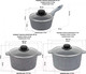 Миниатюра изображения товара Набор кастрюль Elan Gallery Гармония вкуса / 120562+3 (6пр, серый мрамор)