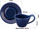 Миниатюра изображения товара Чашка с блюдцем Elan Gallery Колоранс / 540754 (2пр, синий)