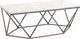 Миниатюра изображения товара Журнальный столик Stool Group Авалон 122x66 / ECT-0551RTC-GM (серый мрамор/сталь темный хром)