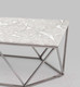 Миниатюра изображения товара Журнальный столик Stool Group Авалон 122x66 / ECT-0551RTC-GM (серый мрамор/сталь темный хром)