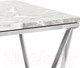 Миниатюра изображения товара Журнальный столик Stool Group Авалон 61x61 / ECT-0551 (серый мрамор/сталь серебристый)