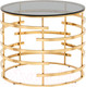 Миниатюра изображения товара Журнальный столик Stool Group Инфлюэнс 60x60 / EET-181-TG (стекло Smoke/сталь золото)