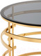 Миниатюра изображения товара Журнальный столик Stool Group Инфлюэнс 60x60 / EET-181-TG (стекло Smoke/сталь золото)