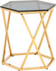 Миниатюра изображения товара Журнальный столик Stool Group Круз 48x42 / EET-187-TG (стекло Smoke/сталь золото)