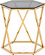 Миниатюра изображения товара Журнальный столик Stool Group Круз 48x42 / EET-187-TG (стекло Smoke/сталь золото)