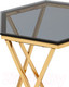 Миниатюра изображения товара Журнальный столик Stool Group Круз 48x42 / EET-187-TG (стекло Smoke/сталь золото)