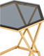Миниатюра изображения товара Журнальный столик Stool Group Круз 48x42 / EET-187-TG (стекло Smoke/сталь золото)