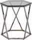Миниатюра изображения товара Журнальный столик Stool Group Круз 48x42 / EET-187-GM (стекло smoke/сталь темный хром)