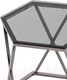 Миниатюра изображения товара Журнальный столик Stool Group Круз 48x42 / EET-187-GM (стекло smoke/сталь темный хром)